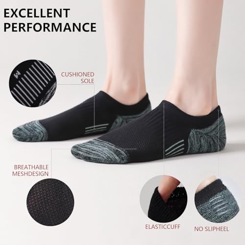 No Show Socks Womens Low Cut Boat Shoes Socks Cushioned Athletic Running Sock2