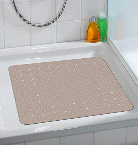 Wenko 23140100 Non-Slip Mat 54 x 54 cm Mirasol Taupe Natural Rubber