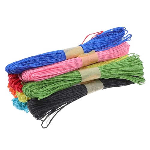 ARTIBETTER 10pcs Colorful Paper Twine DIY Craft Rope for Art Projects Easy Weaving Decorative Twisted String for Floral Arrangements and Creative Wrapping