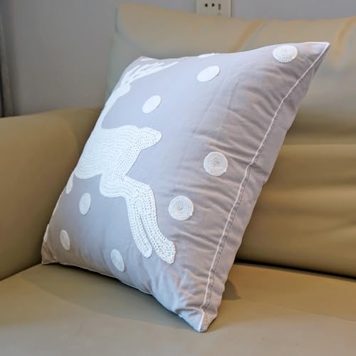 Housses de coussin de Noël 18X18 pouces et décorations de canapé douces
