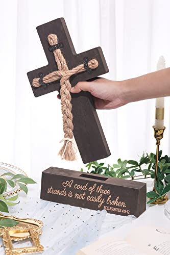 Siyoriot A Cord Of Three Strands Wedding Sign, Tie The Knot Ceremony Sign Strand Of Three Cords Sign Ecclesiastes 4:9-12 #TOP4