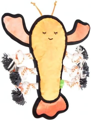 Miniatura 6 de Only Natural Pet Sea Creatures - Juguetes de peluche reciclados para perros, diseño duradero de doble costura con chirriador interno, 6 brazos de