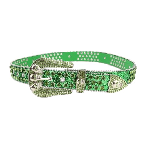 JSGHGDF Halloween Male Female Skull Rivet Waist Belt with Buckle Adjustable