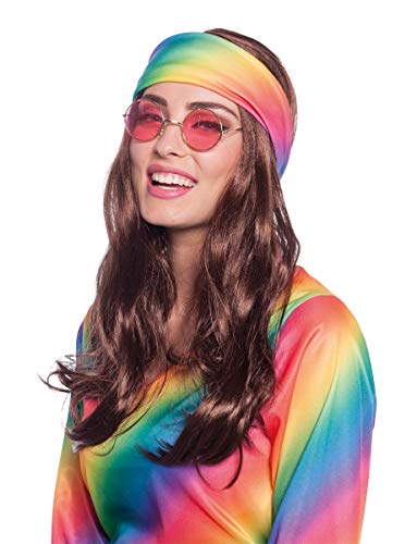 Perücke Hippie met Stirnband Fasching Karneval Fastnacht