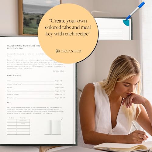 Scribble & Dot® Recipe Book for Own 100 Recipes, Forest, A5 - Image 3
