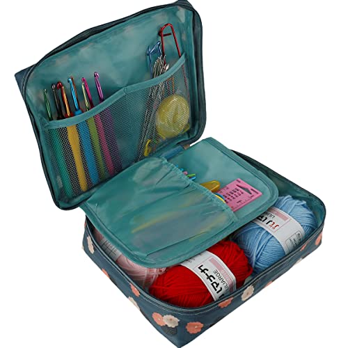 Image of 59 Pcs Crochet Hooks Kit for Beginners Adults, Knitting Starter Kit for Adults Ergonomic Crochet Soft Grip Handle Crochet Tools, DIY Weave Yarn Kits with Carry Bag , Travel Knitting Crochet Supplies
