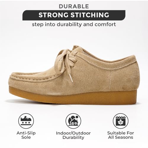 Project Cloud Genuine Leather Womens Shoes - Memory Foam Insole Oxford Shoes For Women Footwear - Lightweight Anti-Slip Sole Casual Work Loafers with Lace (Wally)3