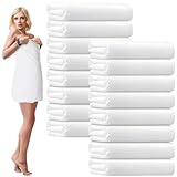 SmoothNovelty 16 Pack Microfiber Bath Towels Bulk 27'' x 60'' Oversized Size Bath Towel Highly Absorbent Extra Large Soft Drying for Beach Shower Summer Salon Sport Gym Party (Lattice,White)