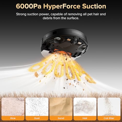 Image of Robot Vacuum and Mop Combo with Self-Emptying, Customizable Map Cleaning with LiDAR Navigation