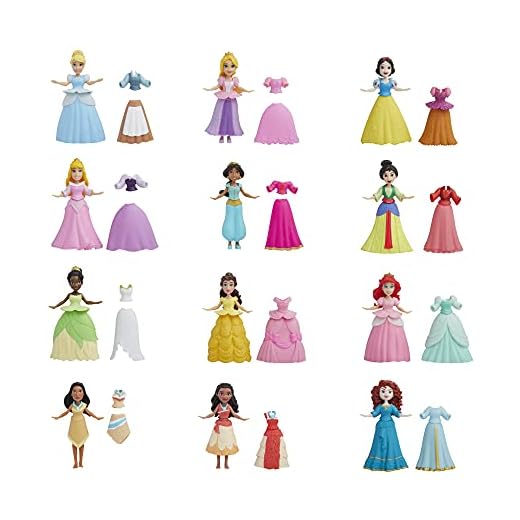Disney Princess Secret Styles Royal Ball Collection, 12 Small Dolls with Dresses, Toy for Girls Ages 4 Years and Up (Amazon Exclusive)