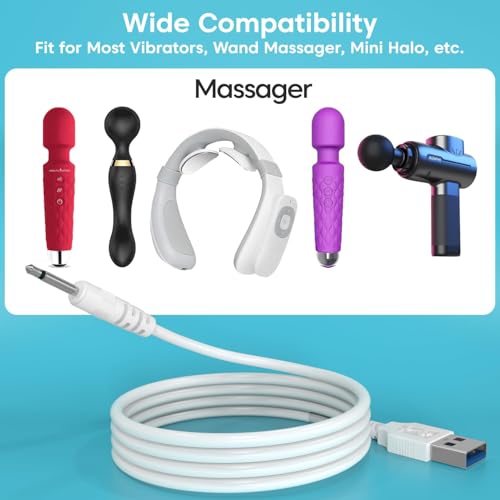 Image of Sounce 2.5mm Jack USB to DC Charging Cable For Headphone | 2.5mm to USB Power Cord for Toys, Beauty Devices, Massagers & More | 80cm Durable Charging Cable (White)