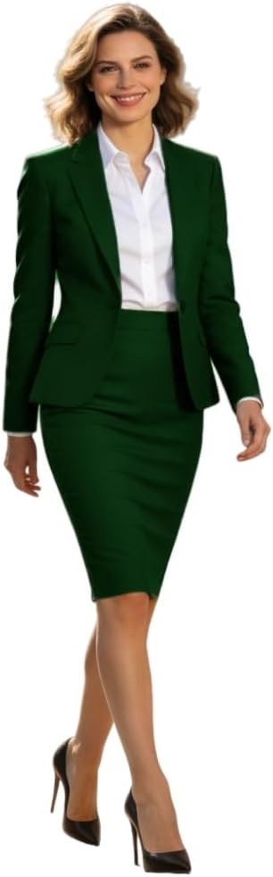 Womens Skirt Set Suits 2 Piece Outfits Blazer Formal Office Prom Interview Church