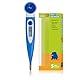 DieMaus Digitales Fieberthermometer für Kinder, kurze Messzeit ca. 10 Sek., flexible Spitze, Fieberalarm ab 37,5 °C, wasserdicht, Speicheranzeige