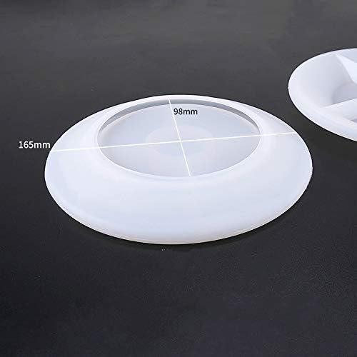 Yalulu DIY Silicone Jewelry Resin Mold Dishes Plate Model Making Casting Mold Jewelry Craft Mould Tool (Round)