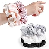 Scrunchies Hair Ties for Women's Hair Accessories Silk Satin Scrunchie 6 Pcs Elastic Bunch Bangle Sc