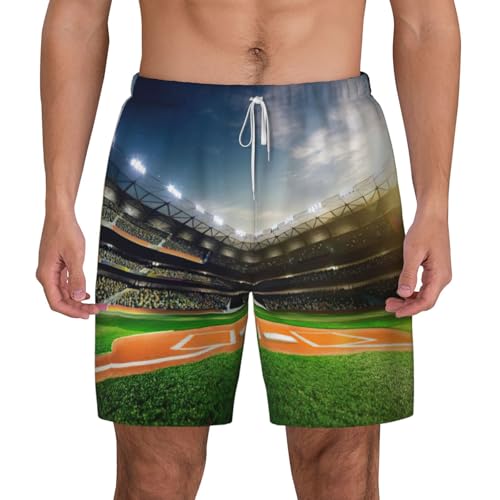 Short de bain de surf pour l'été | Maillot homme motif baseball vert