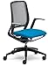 Produktbild sedus se:Motion Bürostuhl Design Drehstuhl Bürodrehstuhl modern Büro Stuhl Drehsessel (blau/schwarz | mit Sitzpolster | mit Armlehnen)