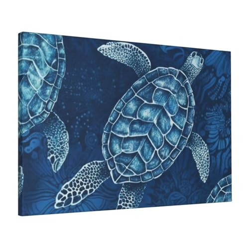 Impression sur toile tortue de mer pour créer une ambiance zen dans votre chambre