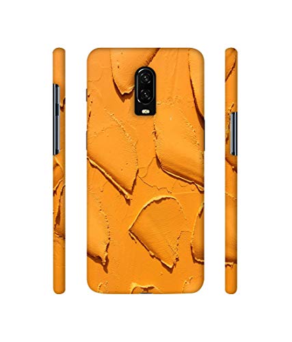 Image of Amazon Brand - Solimo TPU+PC Designer Yellow Texture Wall 3D Printed Hard Back Case Backcase For Mobile Cover For Oneplus 6T