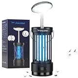 PALONE Elektrischer Insektenvernichter Ausziehbare 4000mAh 4500V, Höhenverstellbar USB C UV Mückenlampe mit LED Licht, Garten & Outdoor-Aktivitäten, Sofortige Bekämpfung von Fliegen und Mücken