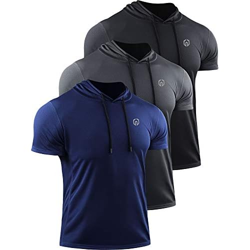 NELEUS Dry Fit Workout Athletic Muscle Tank Top Running Shirts with Hoods