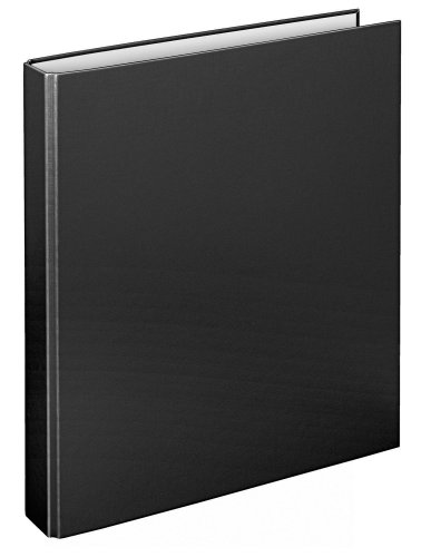 VELOFLEX 1143080 - Ringbuch Basic Schwarz DIN A4 Ordner mit 4-D-Ring-Mechanik Füllhöhe 25 mm für Schule Büro und Alltag