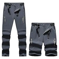 Pantalon De Randonnée Convertible Homme KUTOOK - Jambes Amovibles, 4 Poches, Anti-vent Et Imperméable - Pour Trekking, Pêche, Outdoor