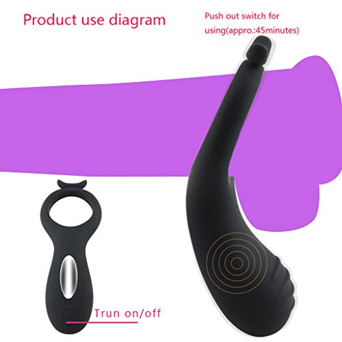 KKXYD ぺにすリング シリコン 電動バイブ 防水 ペニス トレーニング 器具 USB充電式 sm 拘束 射精管理 大人のおもちゃ 高弾力 アダルトグッズ 男性用 - 画像3