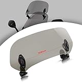 Fitment: Universal Compatible with motorcycle and more Band With windshield models. Suitable Compatible with nearly any bike with a windscreen. Size of the Screen 368 mm x167 mm 14.488 in x 6.574 in Adjustable :The windshield extension can be adjuste...