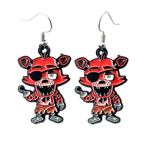 Games Cute FNAF Earrings Stud, Metal Moive Ear Stud for Women and Men