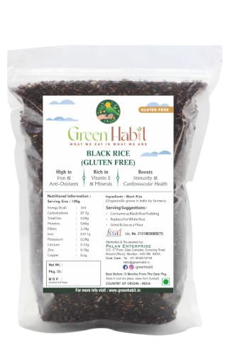 Image of Green Habit Wild Black Rice a.k.a Forbidden Rice (500 gram pack)