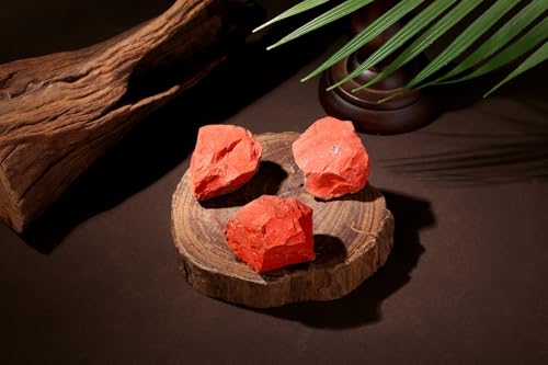 Image of 2Pcs Red Jasper 1.8-2.2 inch Large Healing Crystals Stones Natural Raw Rock Rough Crystals Rocks Red Jasper Stone for Wrapping Decoration Cabbing Wicca Reiki Wire DIY Polishing Gifts