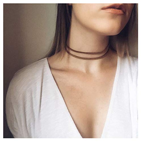 Olbye Layering Leather Necklace Leather Cord Necklace Choker Personal Everyday Necklace Jewelry for Women and Girls - Image 3