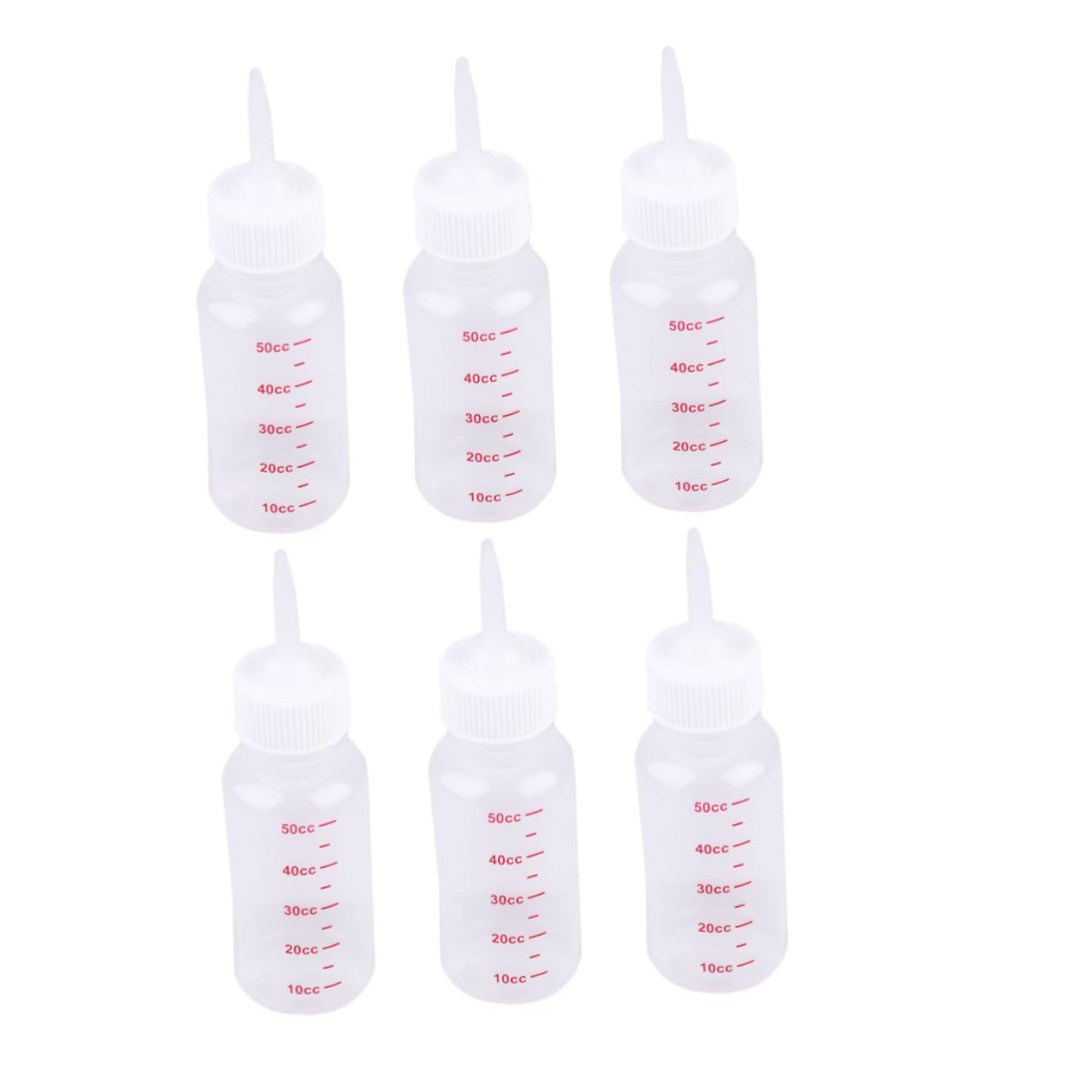 Abaodam Pet Nurser Bottles for Dog Cat 6 Pcs 50ml Mini Nursing Bottles Portable Design for Puppy Kitten Feeding