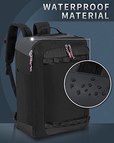 Travel Backpack Flight Approved Carry On Backpack Water Resistant Weekender Bag (Black)2