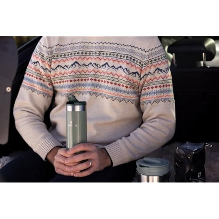 Stanley AeroLight Transit Bottle 16 oz | Locking Drink Through Lid | Leak Resistant Water Bottle or Coffee Travel Mug | Lightweight Insulated Stainless Steel | BPA-Free | Black
