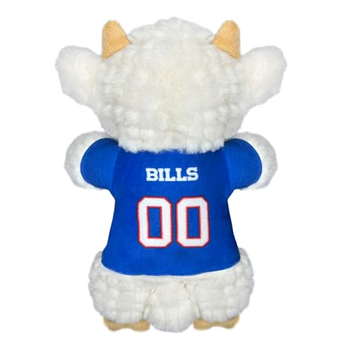 Pets First NFL Buffalo Bills Brinquedo de pelúcia de cabra para cães e gatos com Squeaker, vestindo