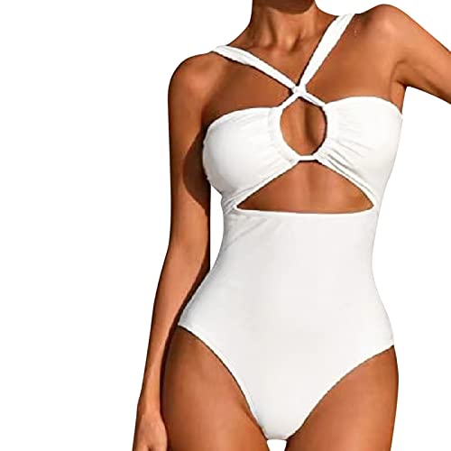 Badeanzug Damen Sexy Neckholder, Badeanzug Damen Neckholder: Swimsuits for Women Shape Swim Suit Badeanzüge Push Up Swimwear Große Größe Schwimmanzug Slim Fit Bademode Bauchweg Badebekleidun
