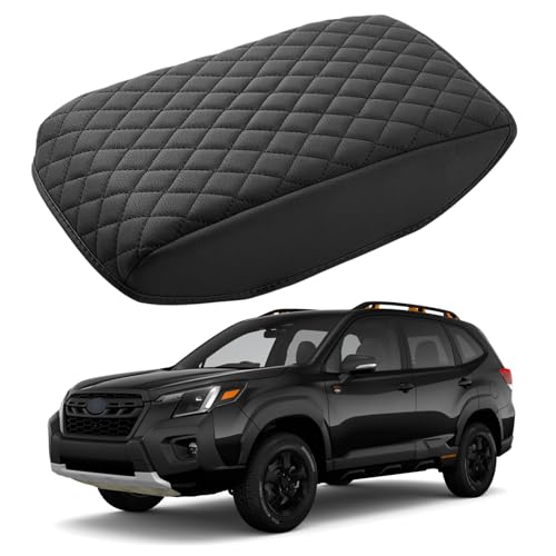 Image of Center Console Armrest Cover Compatible with Subaru Forester 2019 2020 2021 2022 2023 2024 Fully Covered Anti-Scratch Protector Interior Accessories