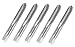 Accusize Industrial Tools 5 Pcs M10x1.0 HSS Metric Spiral Point Taps, ANSI, Ground, 2 Fl, SPT-10M-10x5