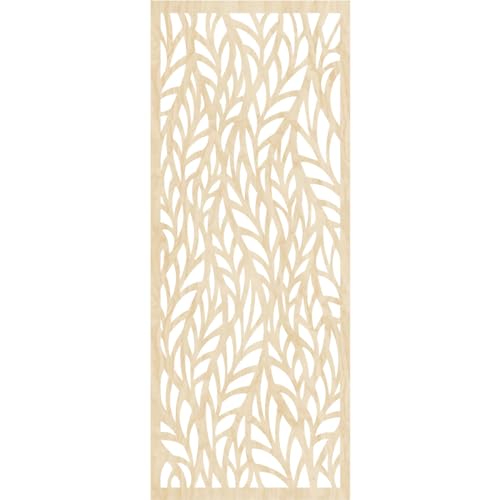 Image of Ortonville Decorative Pierced Fretwork Wood Wall Panels, 9 3 /8 inchW x 24 3 /8 inchH x 3 /8 inchT, Birch