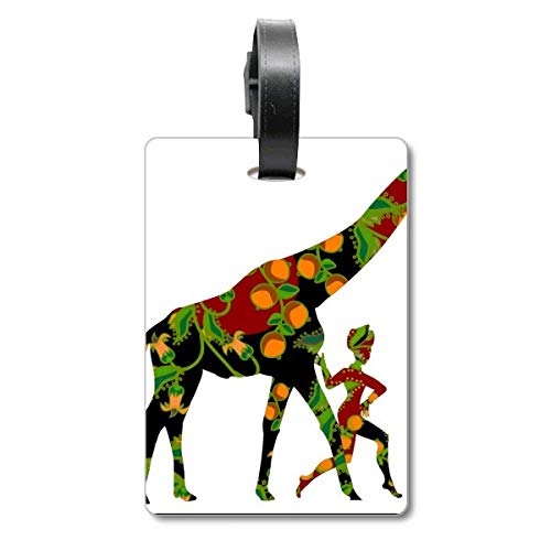 Étiquette de voyage pour femme motif girafe noir une idée cadeau utile