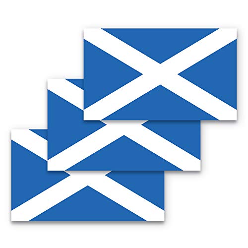 3x5 Scottish Flag Sticker 3-Pack Made with Durable Waterproof Materials Scotland Bumper Sticker Scotland Flag Sticker Scottish Sticker Flag of Scotland Sticker Scotland Flag Decal