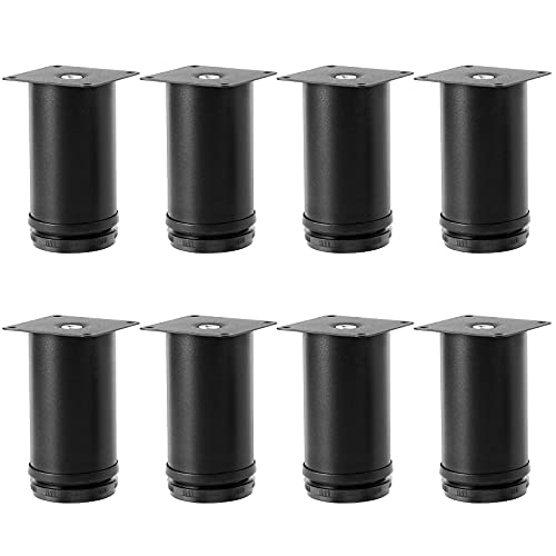 Review de Patas para box - los mas comprados. 27 ZOENHOU - 8 paquetes de patas ajustables de 4 a 4.6 pulgadas de altura, patas de metal de acero inoxidable, patas redondas de cocina ajustables para muebles de soporte, para...