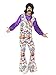 SMIFFYS Abito Hippie Groovy anni '60, multicolore, con gilet, camicia e pantaloni a zamp
