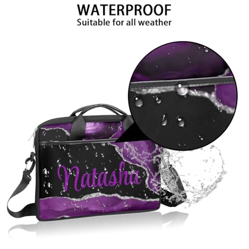 Personalized Laptop Bag Case Briefcases Shoulder Bag for Women, Custom Computer Cases for Laptops Hot Pink Flower3