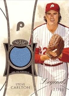2014 Topps Tier One Relics Legends #TORL-SCA Steve Carlton Game Worn Jersey Baseball Card - Only 99 made! - Near Mint to Mint