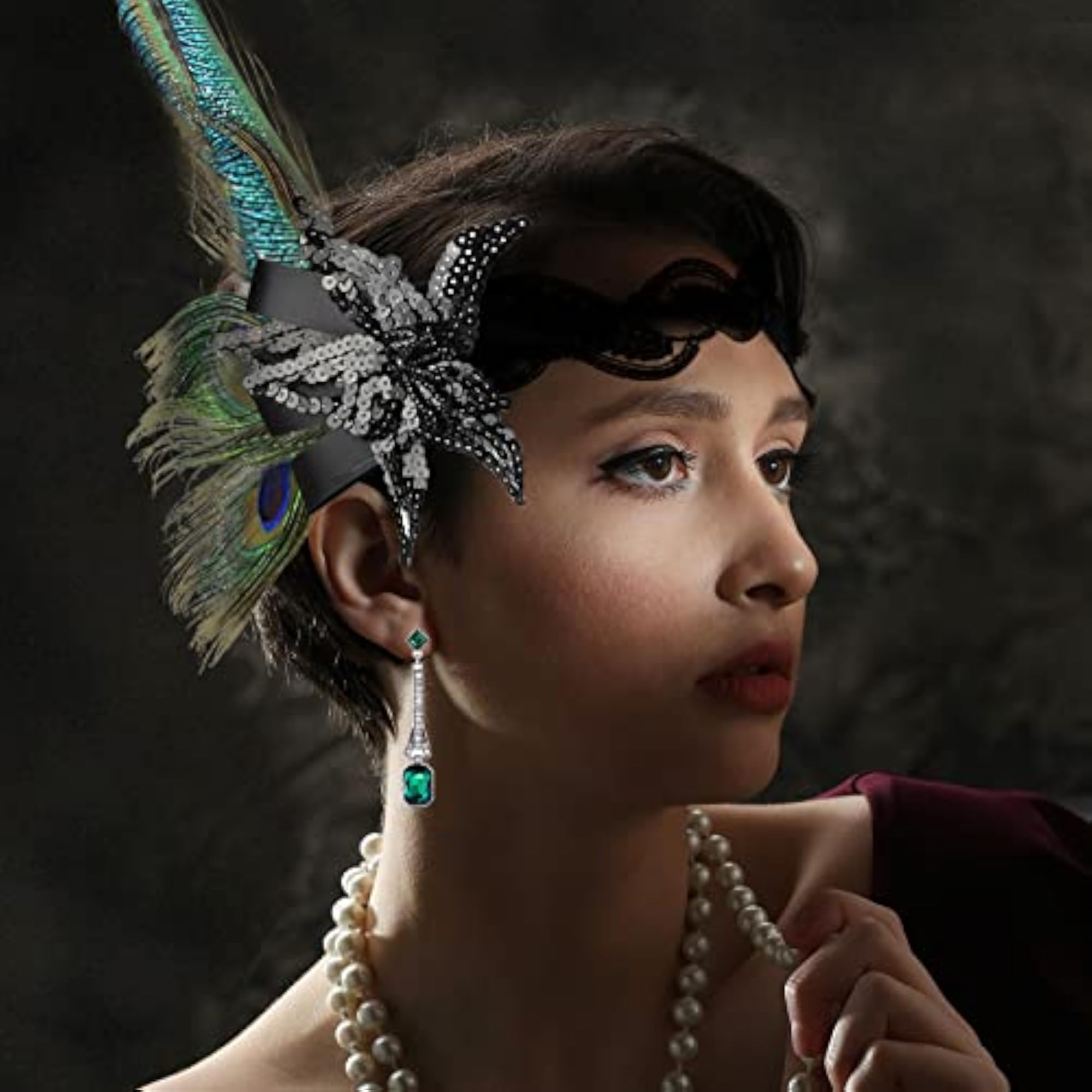 7-Piece 1920s Flapper Great Gatsby Accessories Set