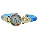 Murano Glass Millefiori Bangle Watch - Navy Blue