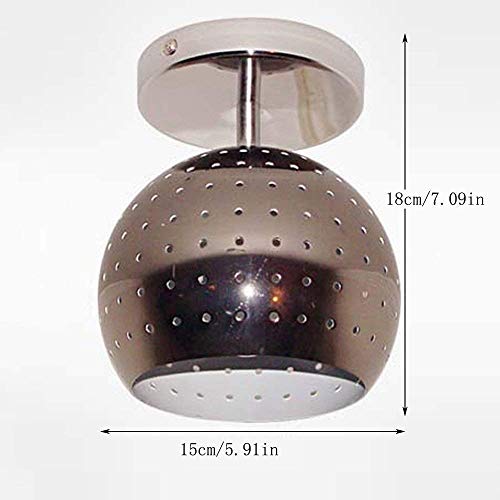 Luz de techo lámpara moderna industrial E27 plateada para iluminación interior de casa 6
